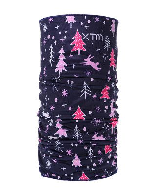 Montage Kids Navy Forest Print Neck & Face Cover Tube
