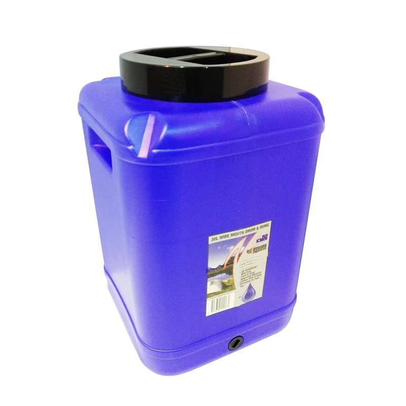 30L Blue Tint Wide Mouth Water Storage Drum With Bung