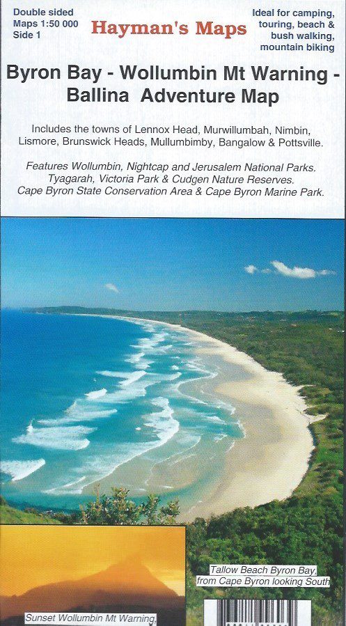 Byron Bay – Wollumbin Mt Warning – Ballina Adventure Map – (Hayman’s Maps)