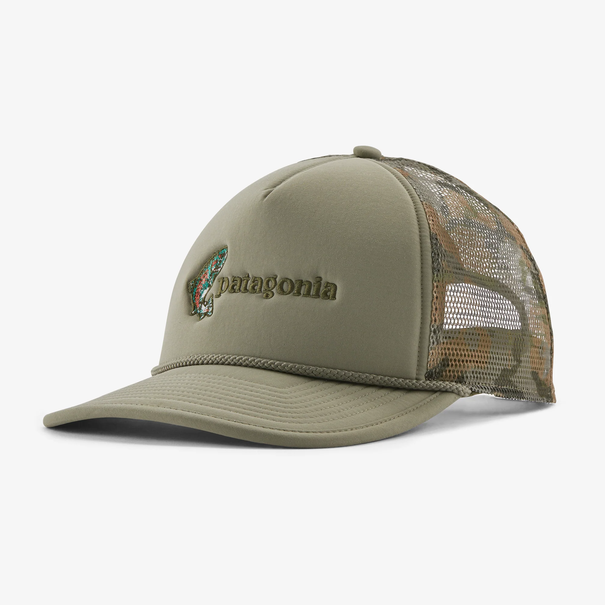 Broadcaster Hat Fish Jump: River Rock Green