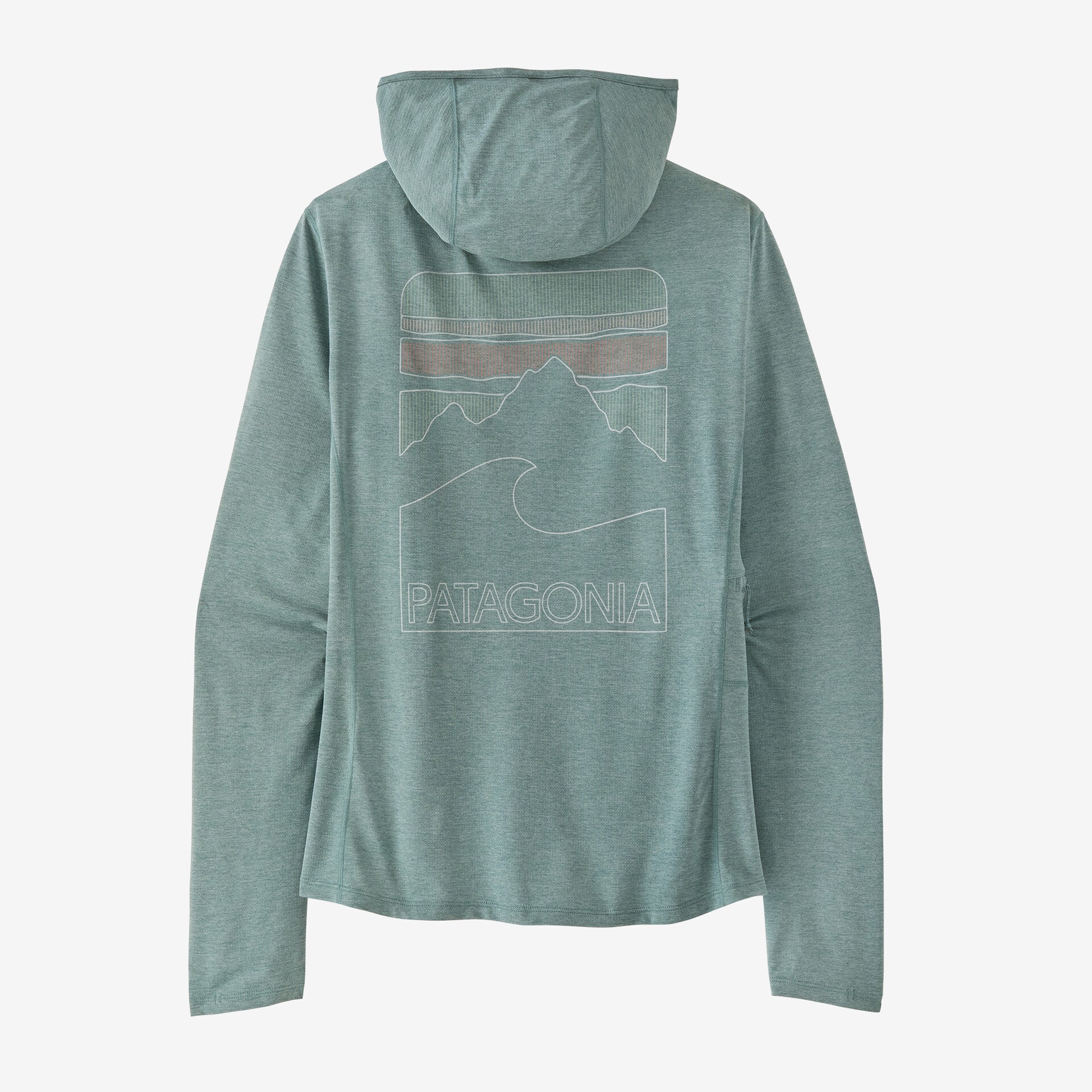 Women’s Capilene® Cool Sun Hoody – Peak Visions – Blue Sage