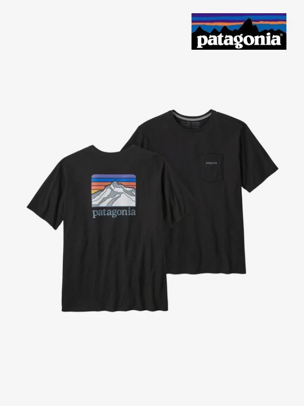 Line Logo Ridge Pocket Men’s Responsibili-Tee – Ink Black