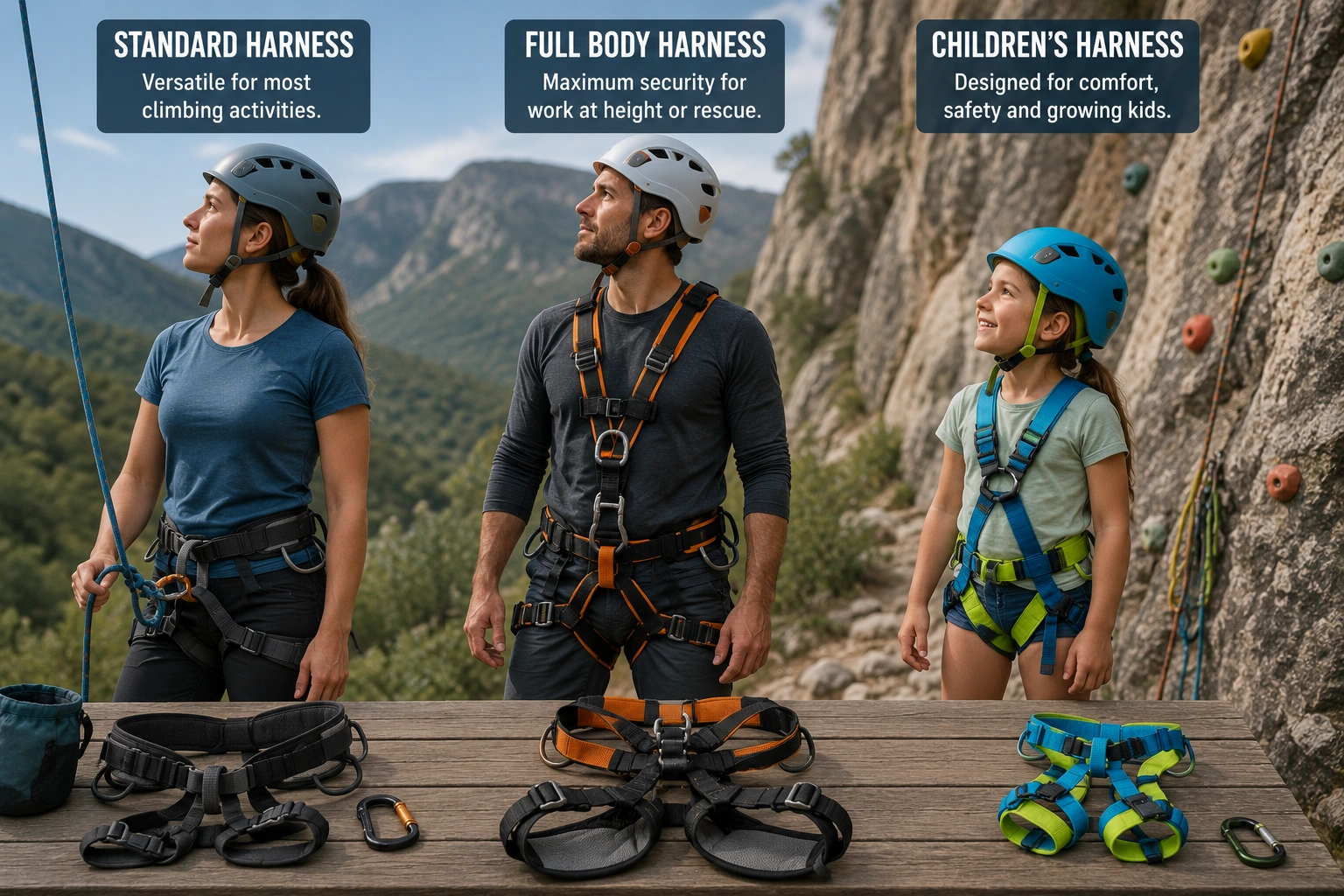 Climbing Harness: Standard, Full Body or Children’s Harness